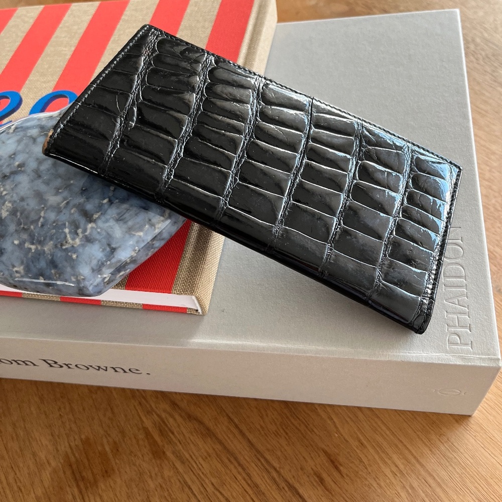 Genuine Alligator Checkbook Cover - Made in Italy